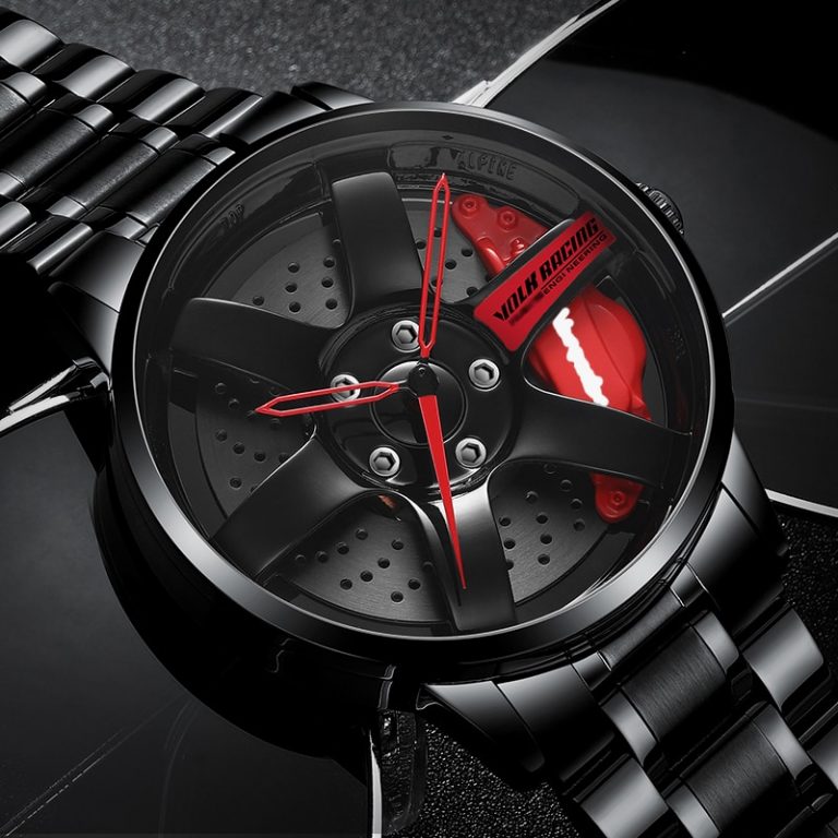 Custom Designed Nektom Wheel Rim Hub Men's Sports Watch