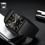 NIBOSI Creative Brand Luxury Mens Square Quartz Watch