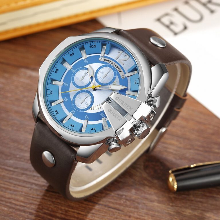 Relogio Masculino CURREN Golden Men Watches Top