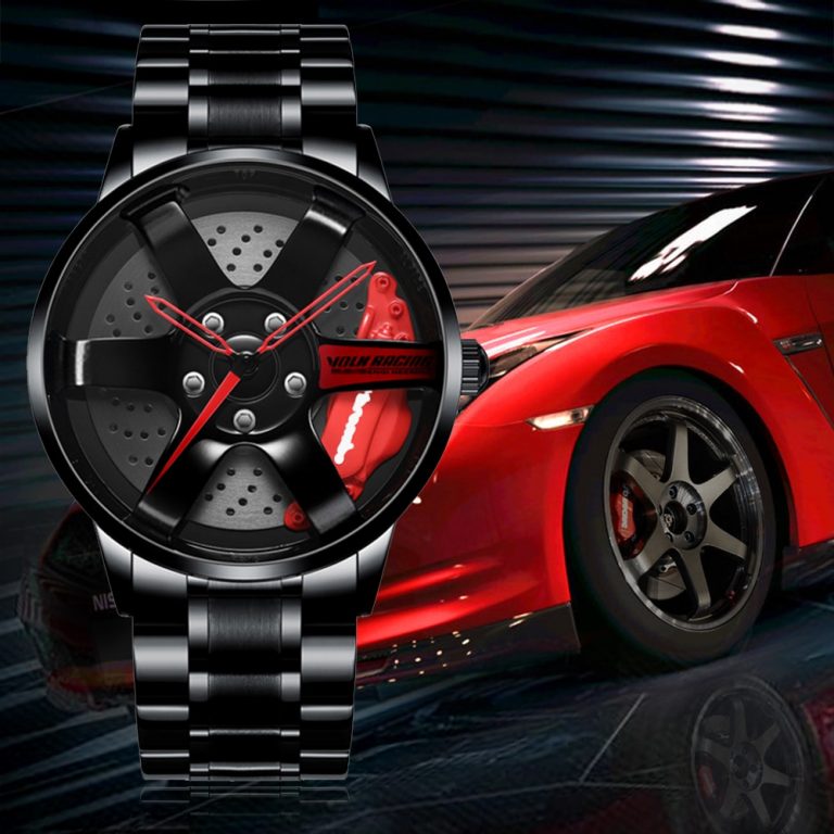 Custom Designed Nektom Wheel Rim Hub Men's Sports Watch