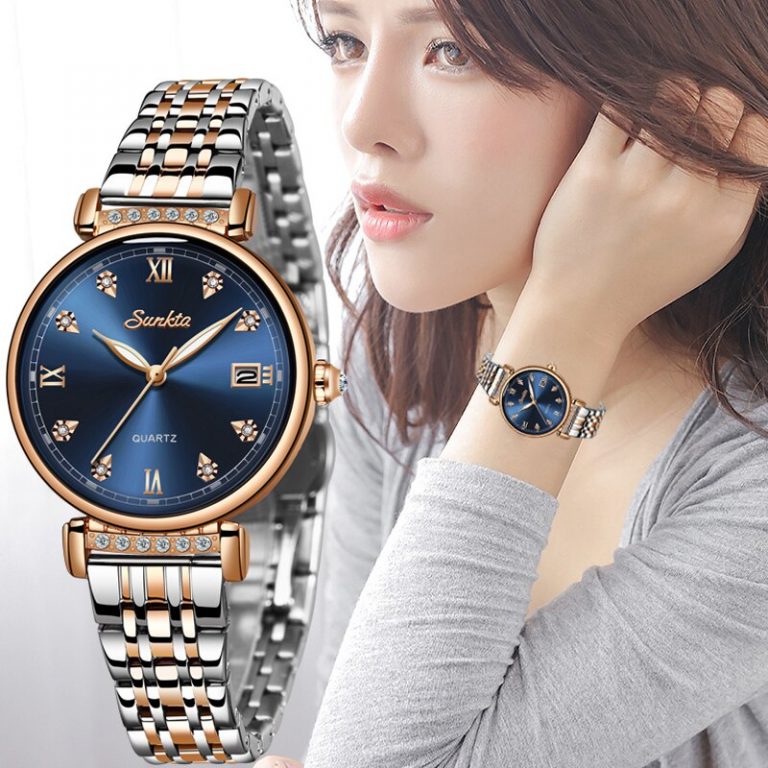 SUNKTA Women Watch Top Luxury Brand Creative Design Steel Women's Wrist Watches Female Clock Relogio Feminino Montre Femme+Box 1 Elegance Redefined - SUNKTA Women's Luxury Steel Watch with Creative Design