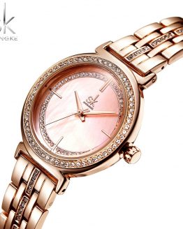 Shengke Rose Gold Watch Women Watches Top Brand