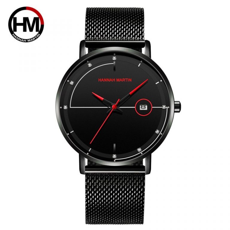 Hannah Martin Fashion Men's Watch Mesh Belt