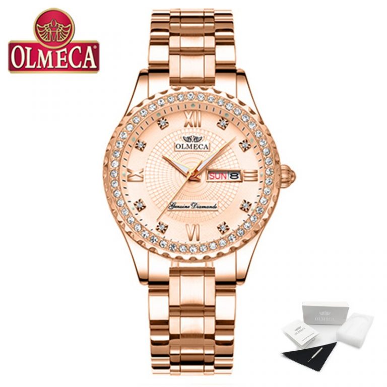 OLMECA Women Wrist Watch Fashion Auto Date Luxury