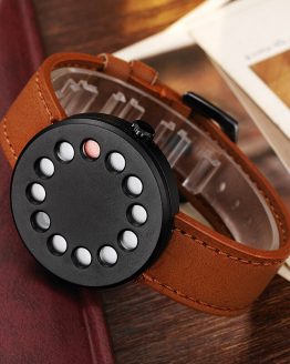 Wrist Watches Novelty Leather Quartz-watch Couple Black