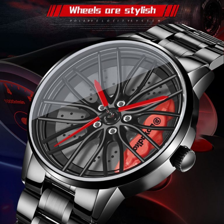 Wheel Rim Hub Watch Men Wristwatch Clock Sport