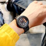 Watch Blue Skeleton Dial Sports Car Rim