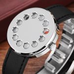 Wrist Watches Novelty Leather Quartz-watch Couple Black