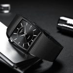 NIBOSI Creative Brand Luxury Mens Square Quartz Watch