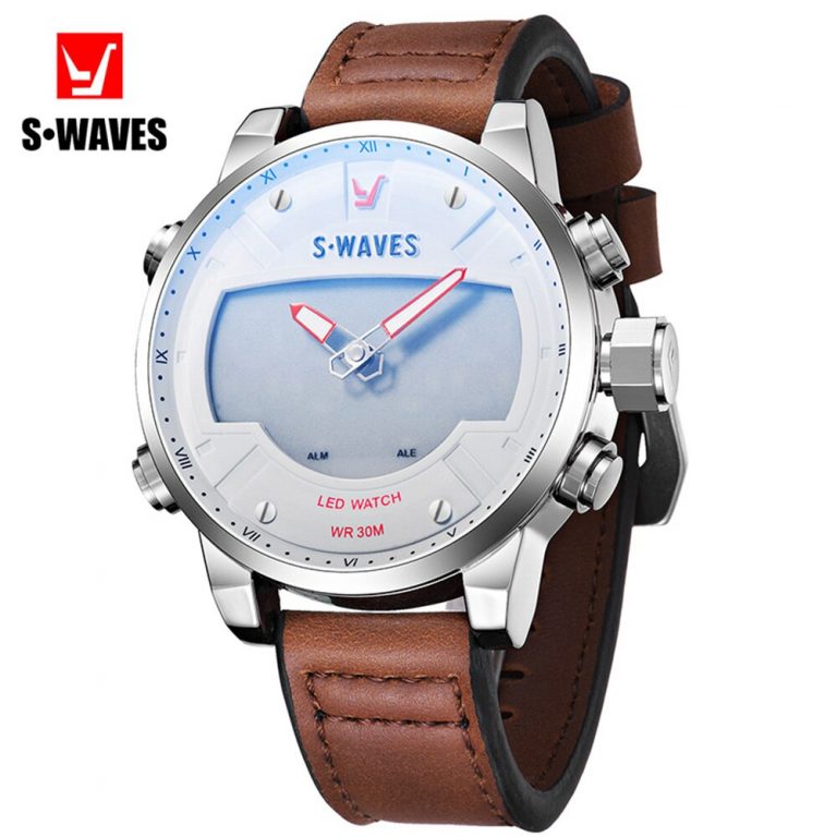 Men's Wrist Watches Waterproof Alarm Clock Leather Men's Wrist Watches Waterproof Alarm Clock Leather