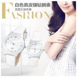 Glow in White: Luxury Ceramic Women’s Sports Watch with Rhinestones