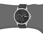 HUGO by Hugo Boss Men's Black Leather Strap Watch: Precision and Style Unleashed