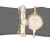 Gold-Tone Bangle Watch and Swarovski Crystal Accented Bracelet Set