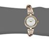 Anne Klein Swarovski Crystal-Accented Gold-Tone Bangle Watch