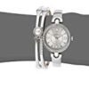 Swarovski Crystal Accented Silver-Tone Watch and Bangle Set Anne Klein