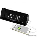 USB Charging Alarm Clock Radio with Time Projection