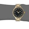 Gold-Tone and Black Shimmer Resin Bangle Watch Anne Klein