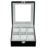 Leather Case Watch Box Wooden Storage Organizer