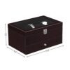 Wooden Watch Box 10 Slots Jewelry Organizer