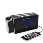 Projection Alarm Clock Radio with USB Charging for Iphone