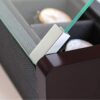 Watch Box Glass Top Lid Herringbone Pattern
