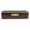 Glenor Co Wooden Watch Box Case with Gold Buckle Legs