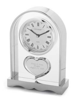 Things Remembered Personalized Couples Heart Mantel Clock