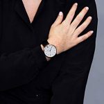 Bruno Magli White Dial with Italian Leather Strap Watch