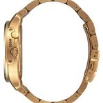 Males's Ascender Japanese-Quartz Analog Watch - All Gold/Blue Sunray Elegance