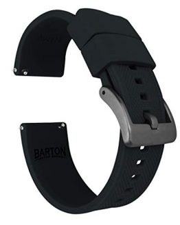 22mm Black - Barton Elite Silicone Watch Bands