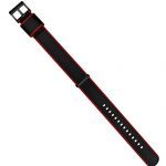BARTON Jetson 24mm Black / Crimson NATO Style Watch Strap