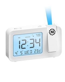 Indoor Temperature Projection Alarm Clock with Backlight Display