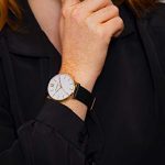 Bruno Magli White Dial with Italian Leather Strap Watch