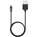 Sleek black magnetic charging cable designed specifically for the Motast P36 smartwatch, offering secure and rapid charging in a compact, travel-friendly design. 