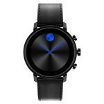 Movado Connect Black Leather Smartwatch with Wear OS by Google