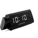 USB Charging Alarm Clock Radio with Time Projection