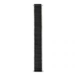 Comfortable Stretch Thinline Black with Silver Watchband 18-22mm