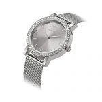 Silver Wrist Watch with Stainless Steel Mesh Strap Ladies