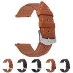 Dark Brown 20mm Watch Band Leather Quick Release