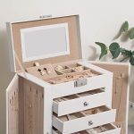 6-Tier Large Jewelry Box with Drawers, Mirror, and Lock - A Jewel Lover's Dream Organizer in Elegant White
