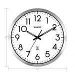Sharp Atomic Analog Wall Clock - 12" Silver Brushed Finish