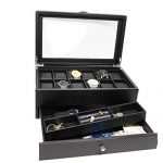 Display Case Organizer Watch Box 12 Watch Slots