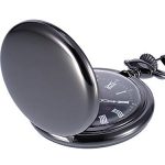 Smooth Antique Quartz Pocket Watch with Steel Chain