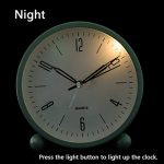 Analog Alarm Clock, 4 inch Super Silent Non Ticking Small Clock