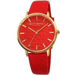 Italian Leather Dial Strap Orange Watch Bruno Magli