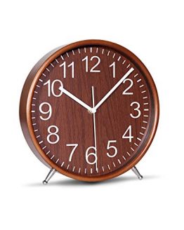 KAMEISHI 8 Inch Wood Table Clocks Battery