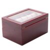 Nisorpa Wood Watch Box 20 Slots Glass Top Mens