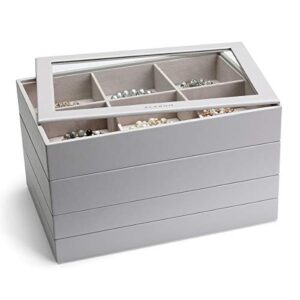 Display Drawer Organizer Storage Toughened Glass Lid