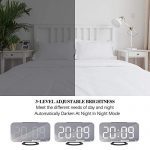 Digital Alarm Clock,Large Mirrored LED Clock,Snooze