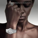 Crystal Watch Bling Iced-Out Watch Oblong Silver/Gold